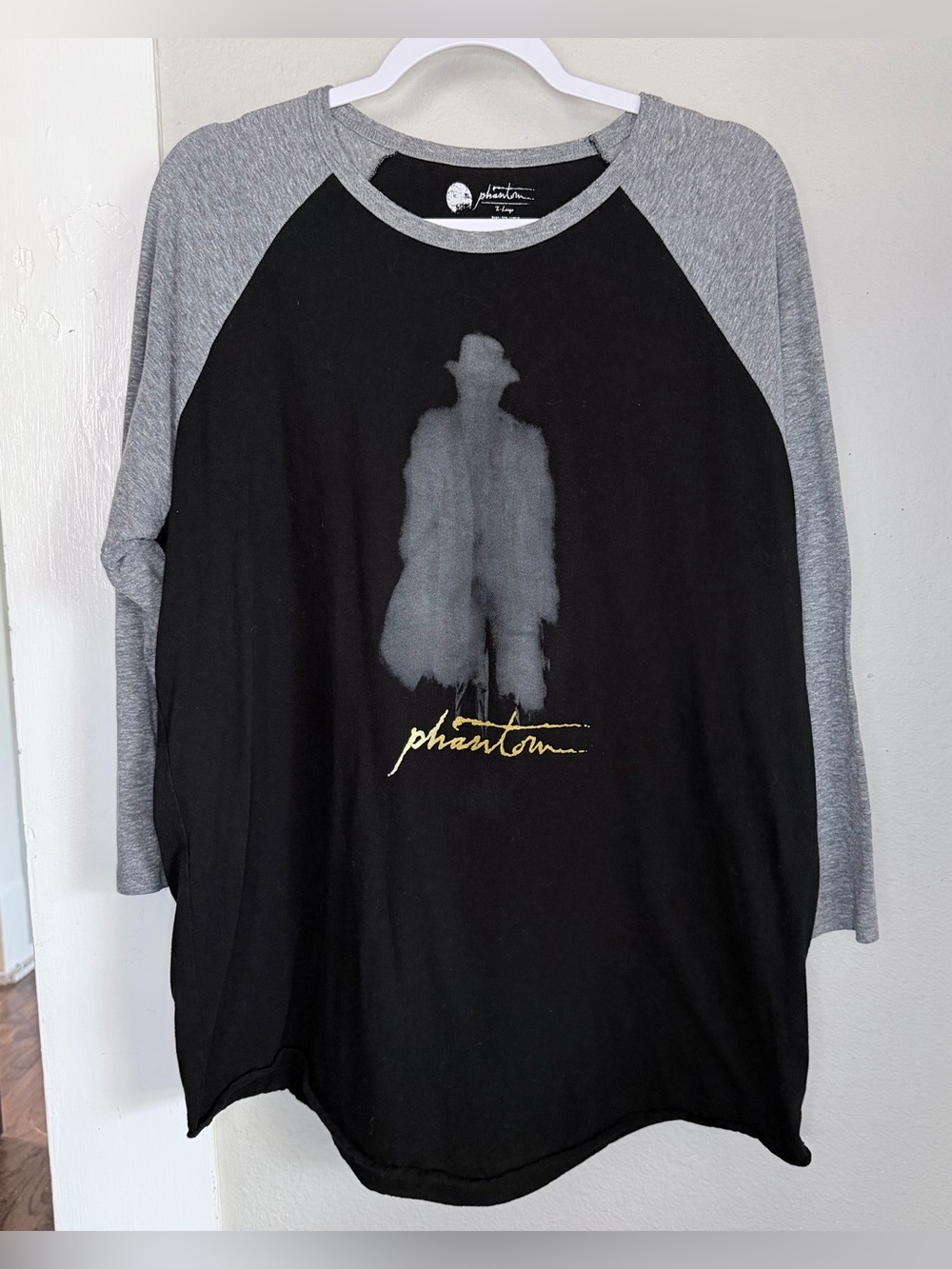 Phantom Band Black Gray 3/4 Sleeve T-Shirt  XL